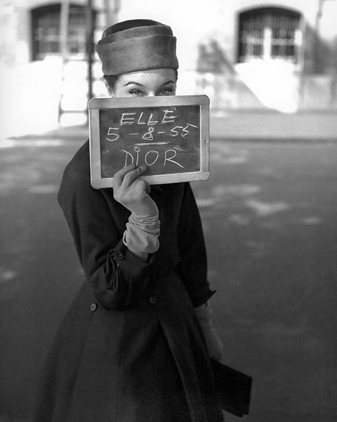 Bettina wearing Christian Dior, ELLE, 1955. © Georges Dambier