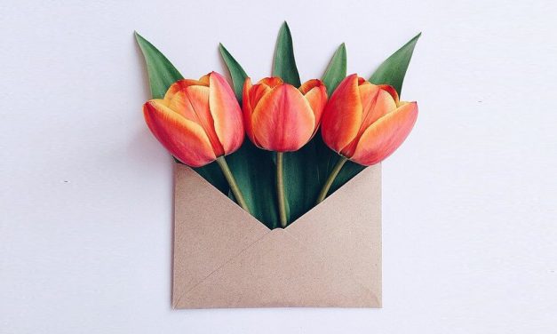Flowers Bouquets in Vintage Envelopes by Anna Remarchuk